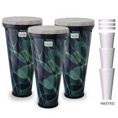 Remo - Versa Sample Pack - 3 Timbaus (Green Finish)